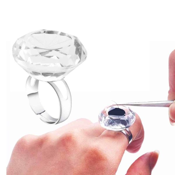 Diamond Glue Rings - Clear